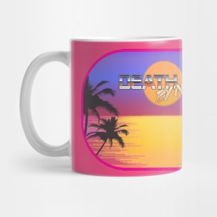 Death By Neon Logo Design - Official Product Design 2 - cinematic synthwave / horror / berlin school / retrowave / dreamwave t-shirt Mug